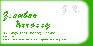 zsombor marossy business card